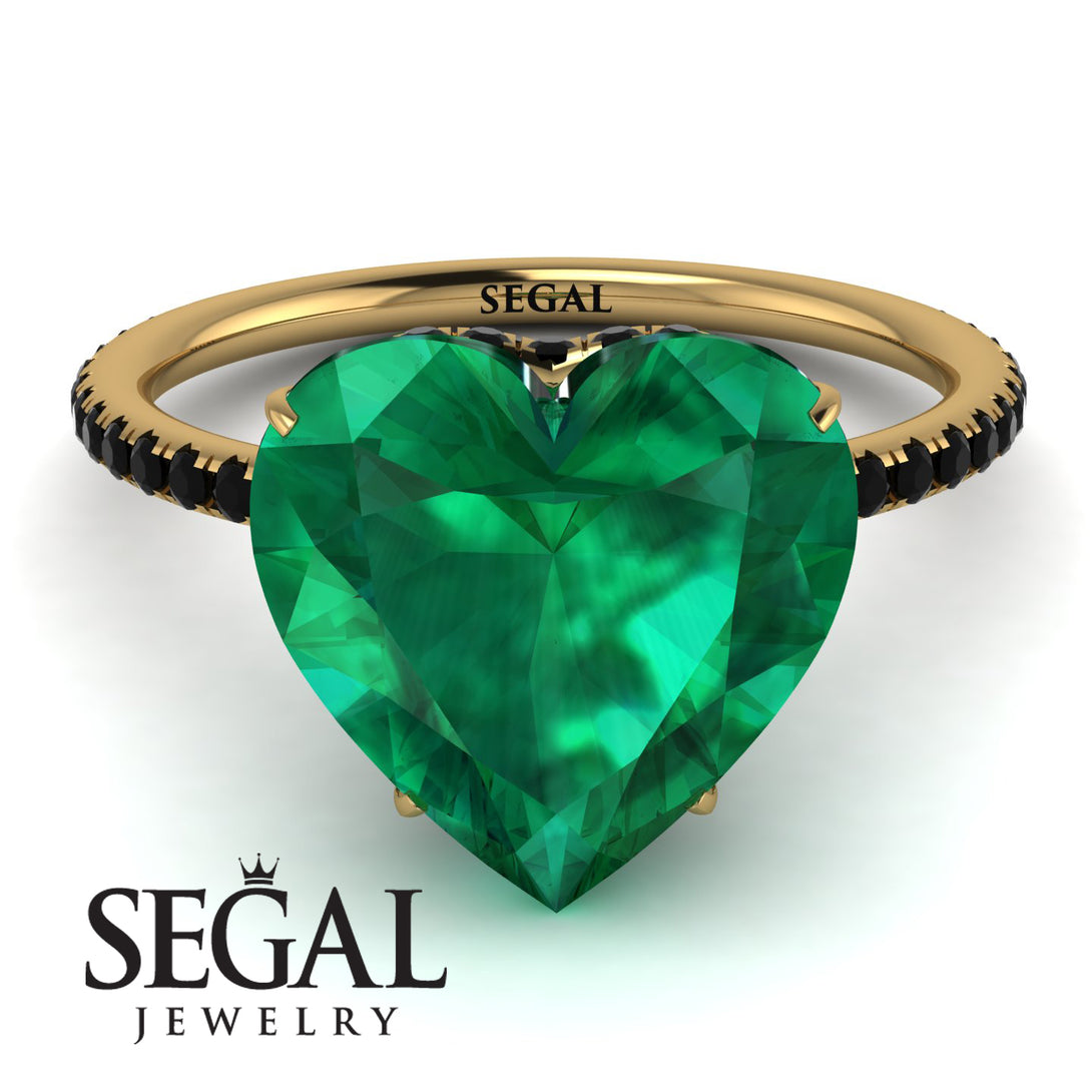 Heart Shape Emerald Ring - Noelle No. 34